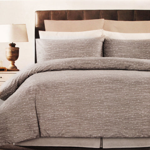 Caprice Weaves Polyester Quilt Doona Duvet Cover Set Coffee King