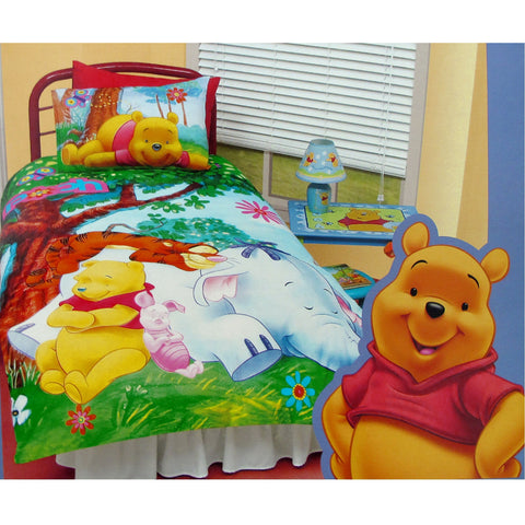 Disney Winnie The Pooh Sleeping Under The Tree Quilt Doona Duvet Set Double