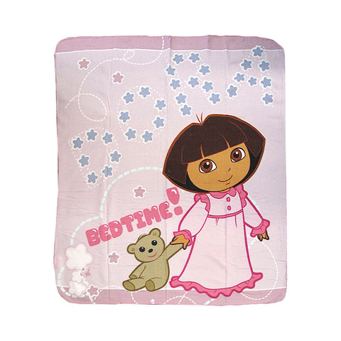 Caprice Dora The Explorer Bed Time Polar Fleece Throw Rug Blanket 127 x 152cm