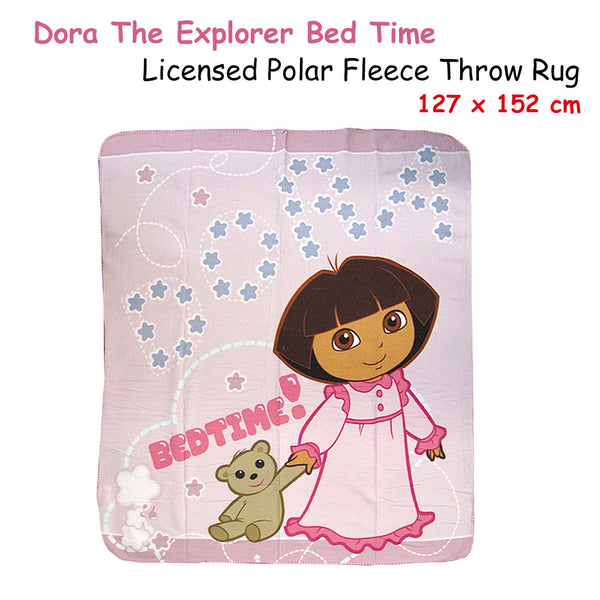 Caprice Dora The Explorer Bed Time Polar Fleece Throw Rug Blanket 127 x 152cm