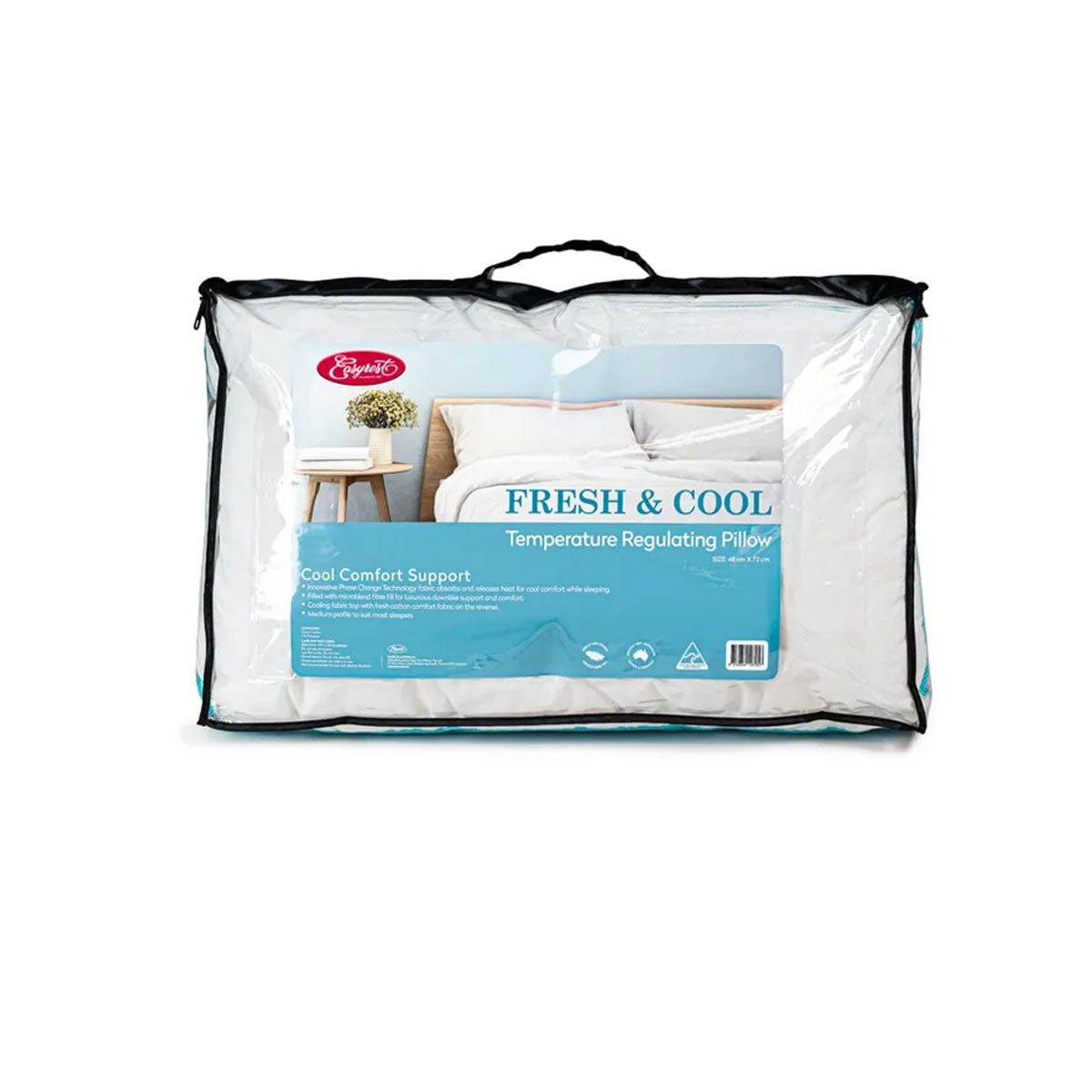 Easyrest Fresh Cool Temperature Regulating Polyester Microblend Pillow 47 x 72cm