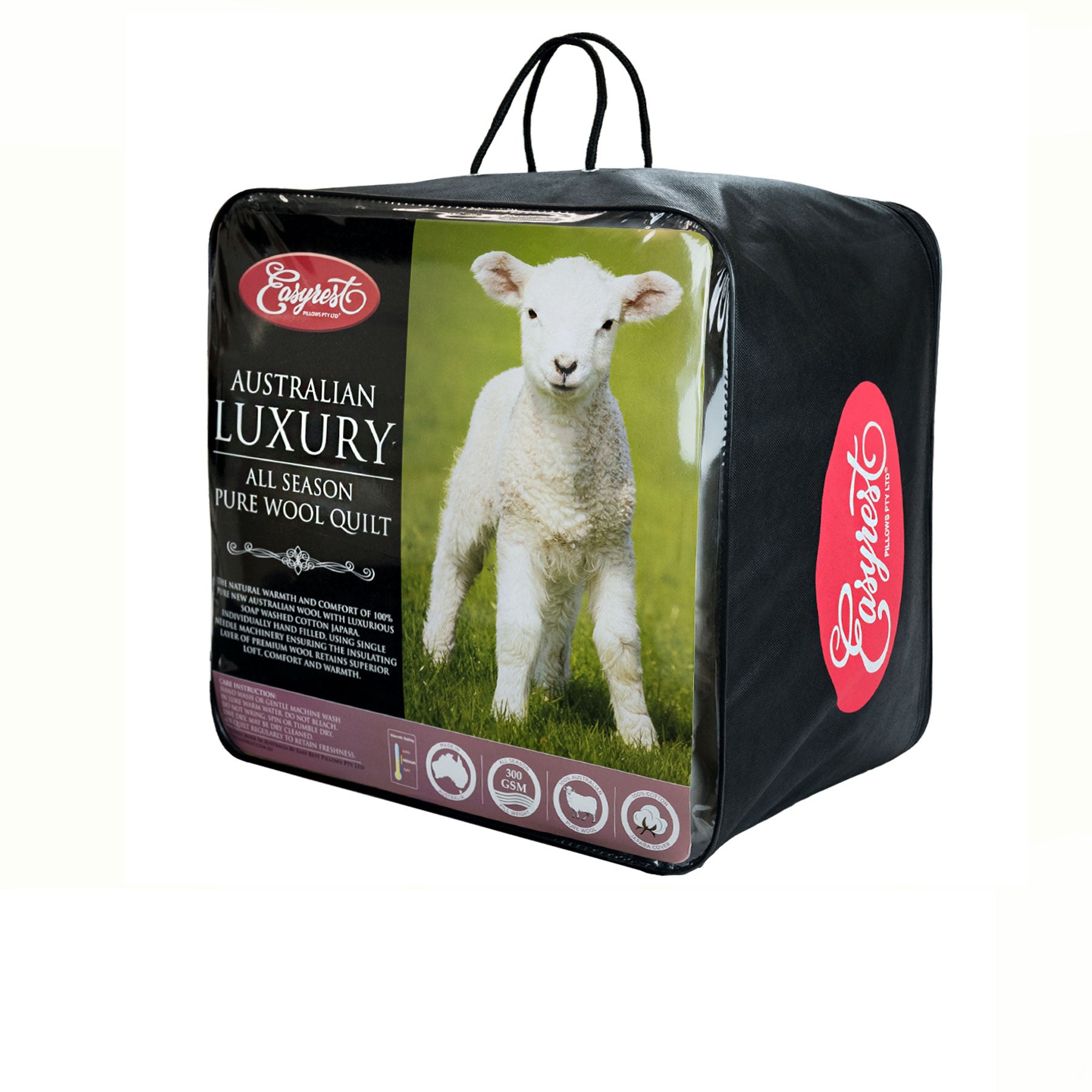 Easyrest 300gsm Easyrest Australian Wool Quilt Doona Duvet Queen