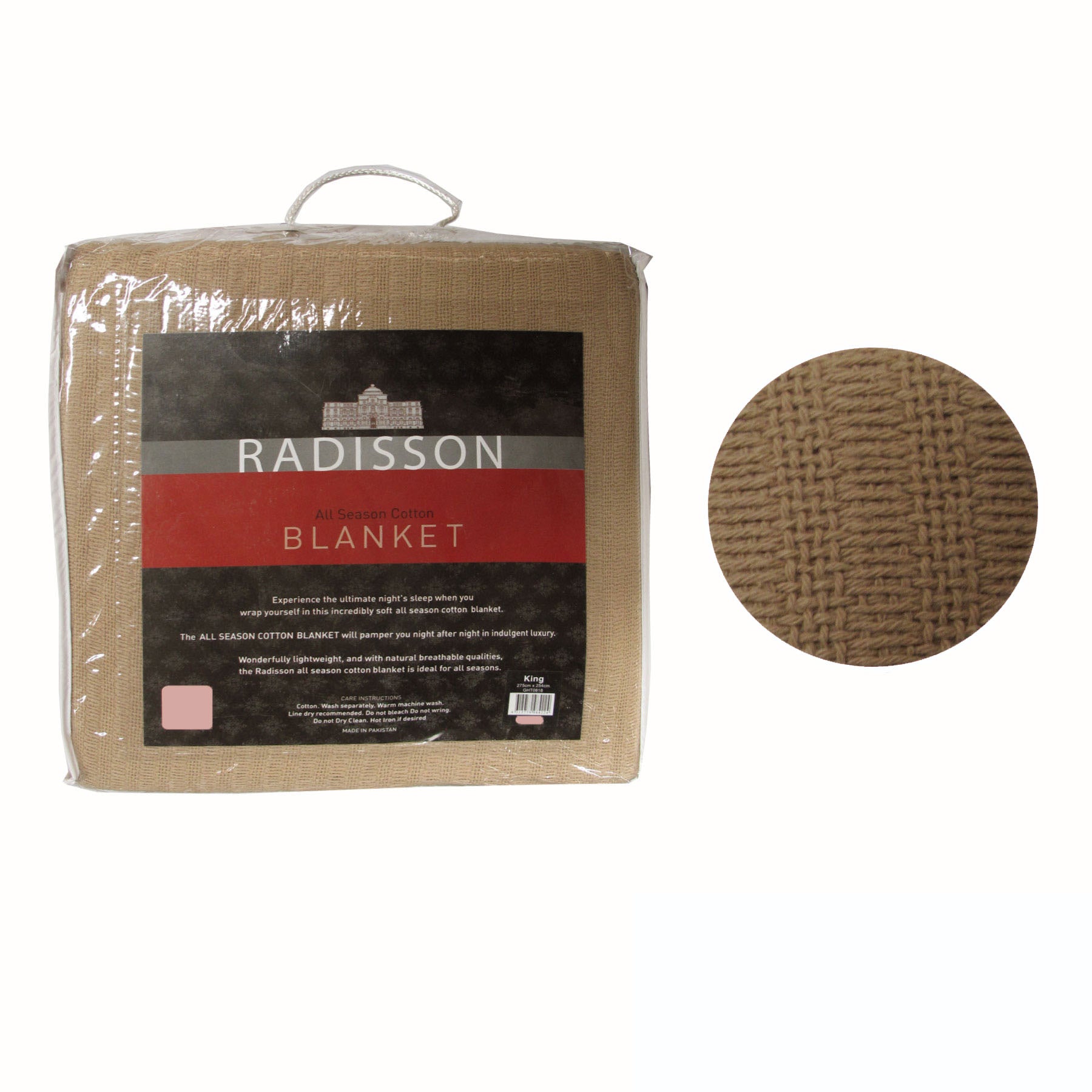 Radisson All Season Cotton Blanket Latte Single