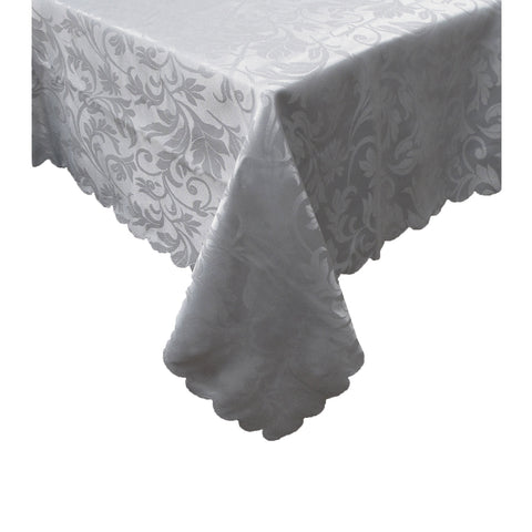 Leaves Jacquard Tablecloth Grey 180cm Round