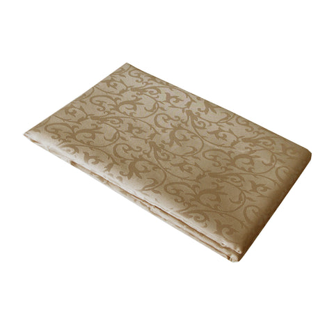 Leaves Jacquard Stain Resistant Tablecloth Latte 150 x 220cm