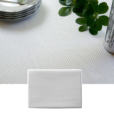 Invitation Prestige Honeycomb Jacquard White Tablecloth 160 x 220cm