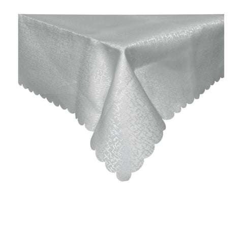 Scribble Jacquard Tablecloth Grey 135 x 180cm