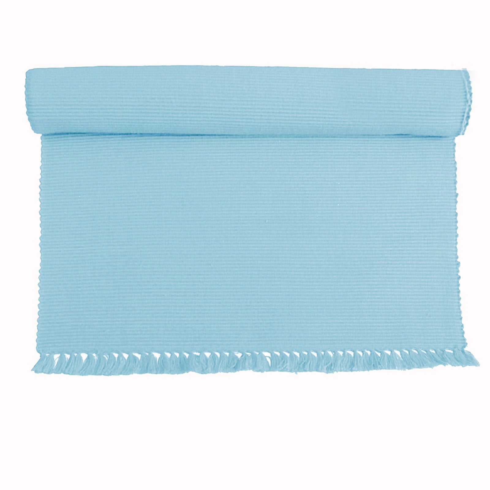 Hoydu Set of 2 Cotton Ribbed Table Placemats 35 x 48cm  Sky Blue