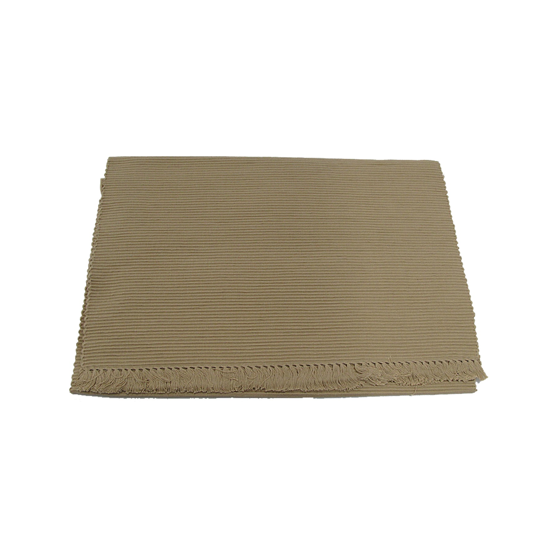 Hoydu Cotton Ribbed Table Runner 45cm x 150cm Warm Sand