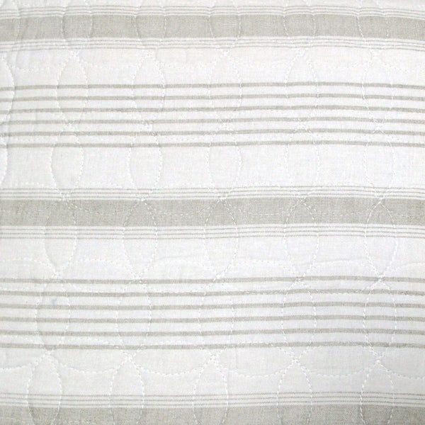 Brighton Road Regatta Quilted Quilt Doona Duvet Cover Set Queen Stone