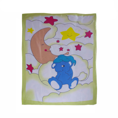 Sleeping Bear and His Friends Polar Fleece Throw Blanket Nursery Kids 130 x 160cm