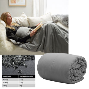 Accessorize Glass Bead Weighted Calming Blanket 9kg Single