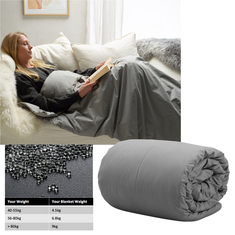 Accessorize Glass Bead Weighted Calming Blanket 9kg Single