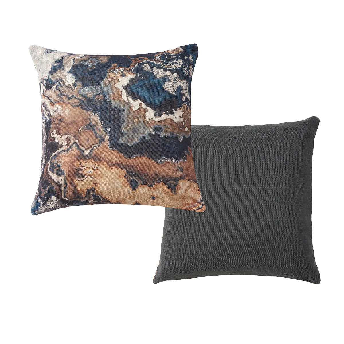 Accessorize Earth Geode Crystal Polyester Filled Brown Blue Cushion 50cm