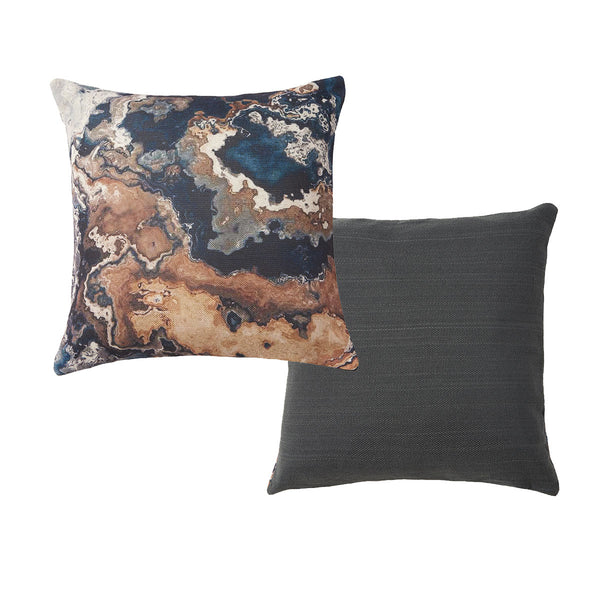 Accessorize Earth Geode Crystal Polyester Filled Brown Blue Cushion 50cm