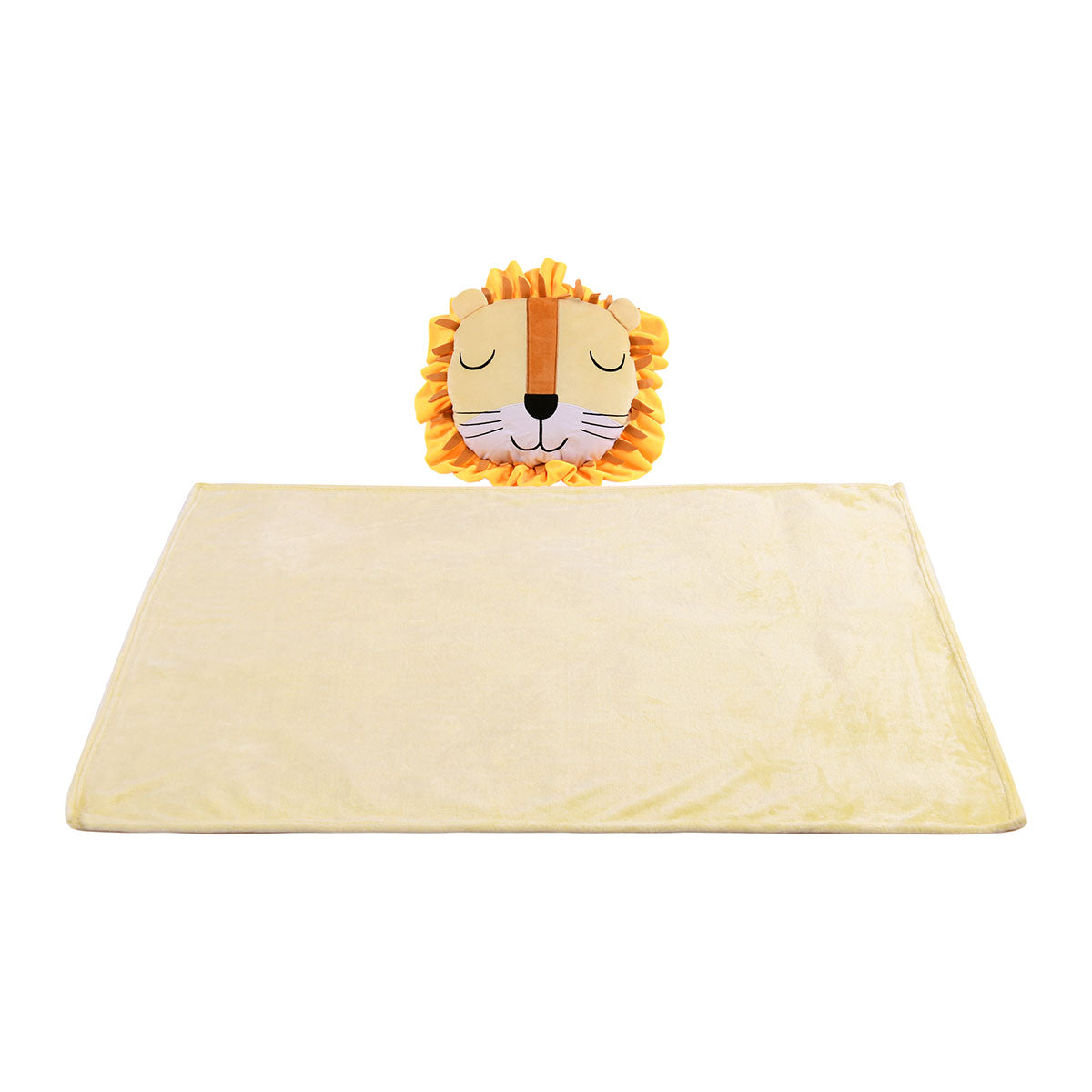 Happy Kids 2-in-1 Lion Shaped Cushion Throw Blanket