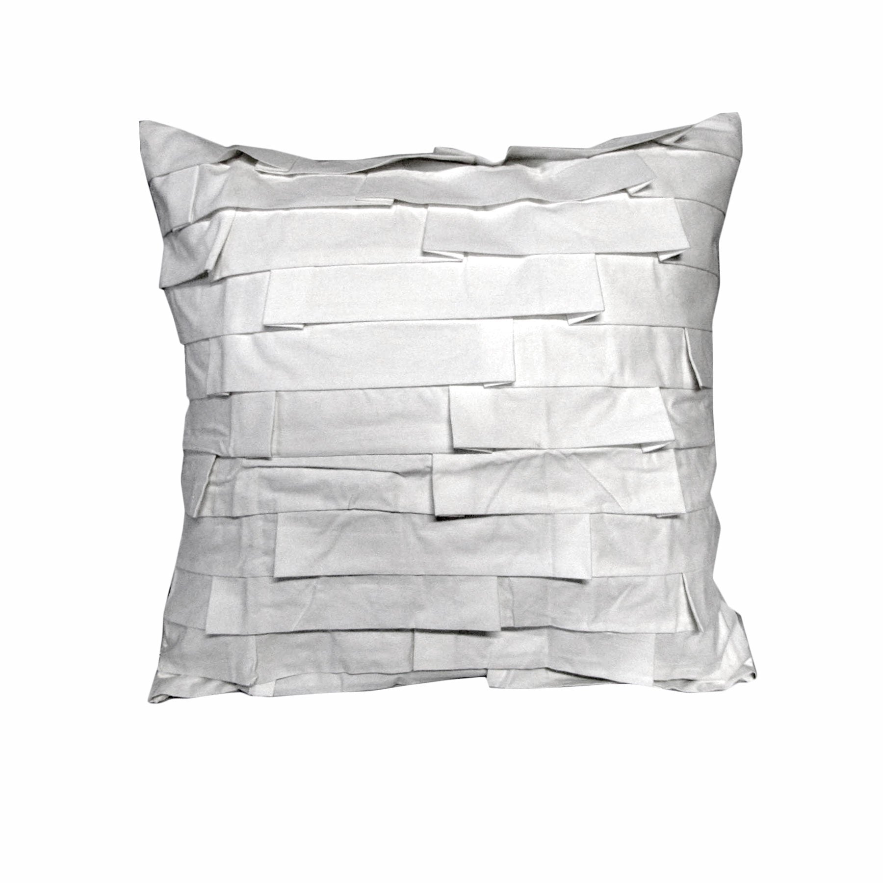 Accessorize Pleated Filled Cushion Square 45cm White