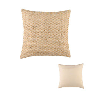 Accessorize Tami Textured Cotton Jute Square Filled Cushion 45cm