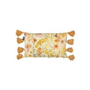 Bedding House Wildflower Fringed Filled Cushion Rectangle 30x50cm Yellow