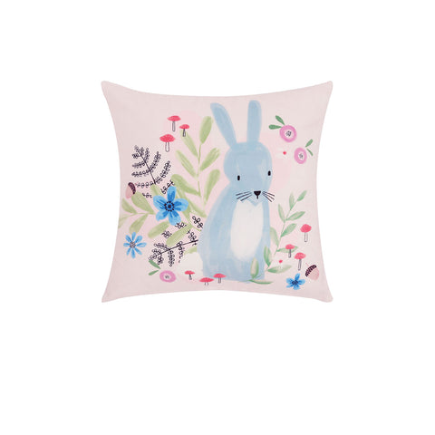 Happy Kids Woodland Park Rabbit Bunny Filled Square Cushion 40cm