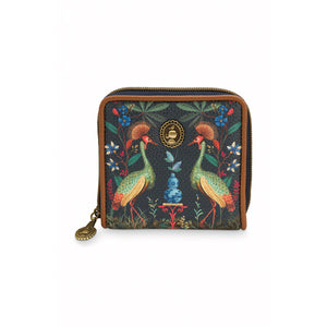 PIP Studio Flirting Birds Dark Blue Square Travel Cosmetic Makeup Bag Wallet