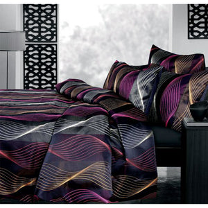 Accessorize Airwave Lines Jacquard Quilt Doona Duvet Cover Set Single