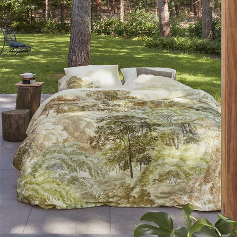 Bedding House Arcadia Landscape Green Quilt Doona Duvet Cover Set Queen
