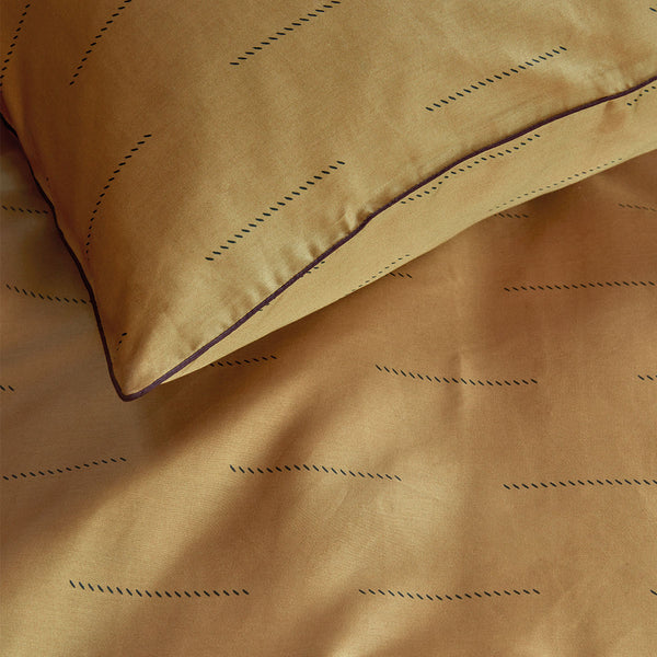 PIP Studio Blurred Lines Yellow Cotton Sateen Quilt Doona Duvet Cover King