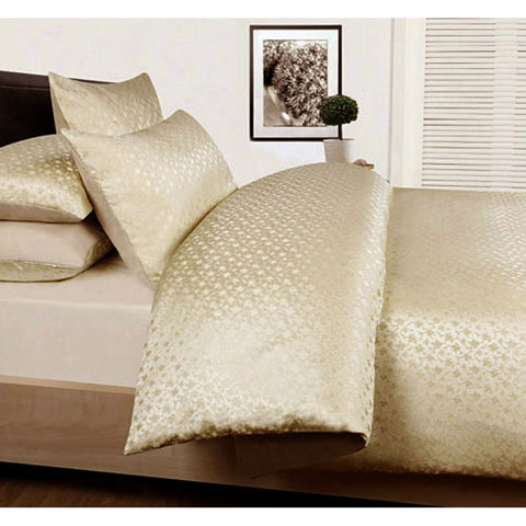 Accessorize Bouquet Floral Jacquard Cream Quilt Doona Duvet Cover Set Double
