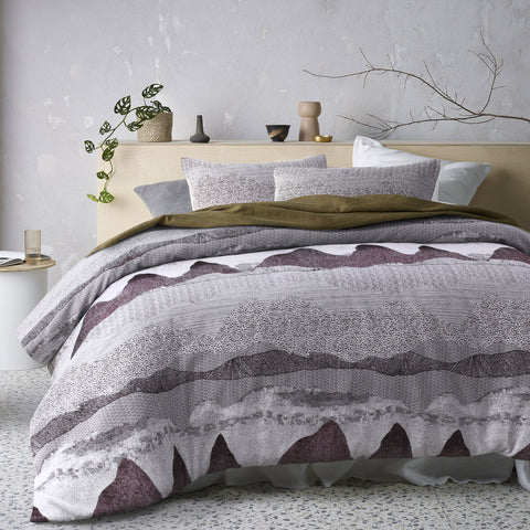 Accessorize Bulla Burgundy Quilt Doona Duvet Cover Set Double