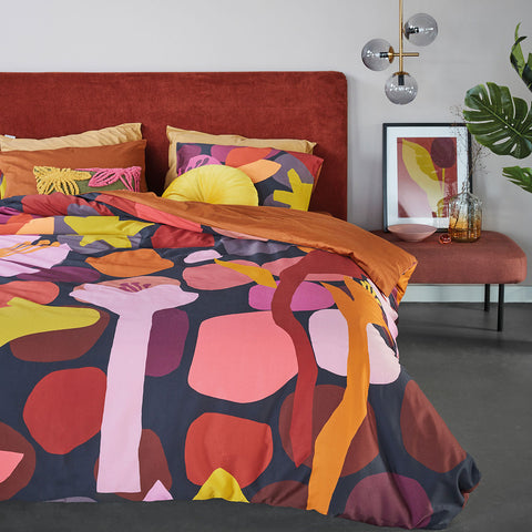 Bedding House Candy Modern Floral Cotton Sateen Quilt Cover Set Queen