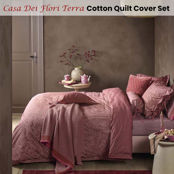 PIP Studio Casa Dei Fiori Floral Terra Cotton Quilt Doona Duvet Cover Queen