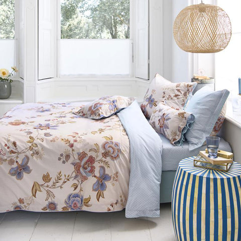 PIP Studio Cece Fiore Floral White Cotton Quilt Doona Duvet Cover Set Queen
