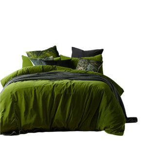Vintage Design Homewares Cotton Velvet Quilt Cover Set Mossy Road King