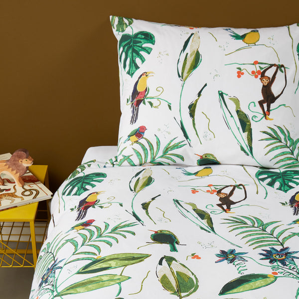 Bedding House Crazy Jungle Animals Cotton Quilt Doona Duvet Cover Single