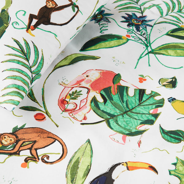 Bedding House Crazy Jungle Animals Cotton Quilt Doona Duvet Cover Single