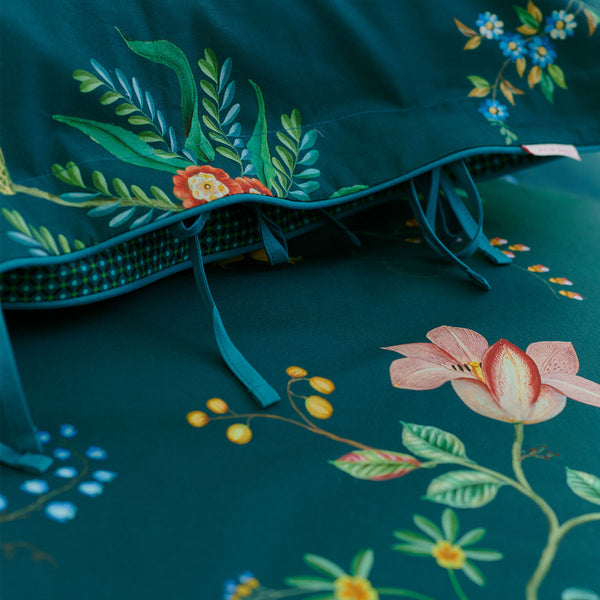 PIP Studio Fleur Grandeur Dark Blue Cotton Quilt Doona Duvet Cover Set Queen