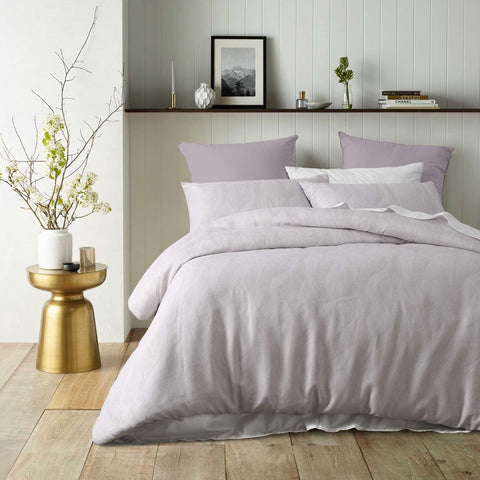 Accessorize Java Geometric Jacquard Grey Quilt Doona Duvet Cover Set Queen
