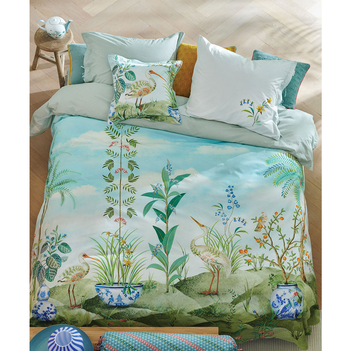 PIP Studio Jolie White Cotton Quilt Doona Duvet Cover Set Queen