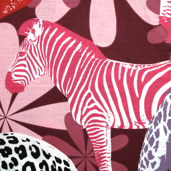 Bright Young Things Jungle Safari Animals Red Quilt Cover Set Single