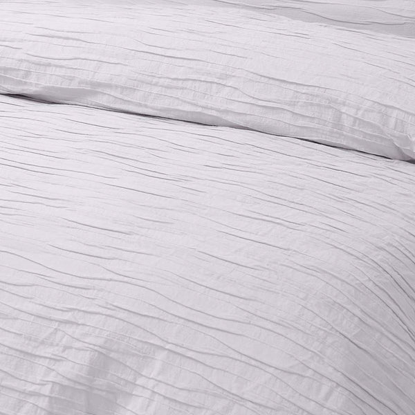 Vintage Design Homewares Malvern White Cotton Quilt Cover Set Queen
