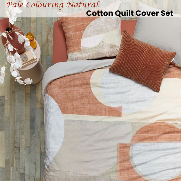 VTWonen Graphic Brown Cotton Quilt Doona Duvet Cover Set King