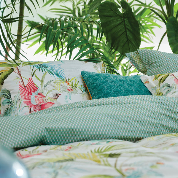 PIP Studio Palm Scenes White Cotton Quilt Doona Duvet Cover Set Queen