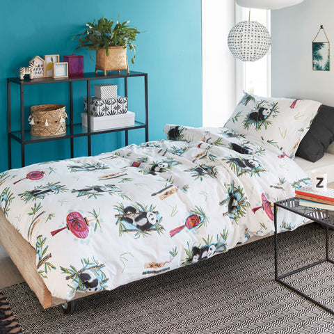 Bedding House Panda Dream Cotton Quilt Doona Duvet Cover Set Single