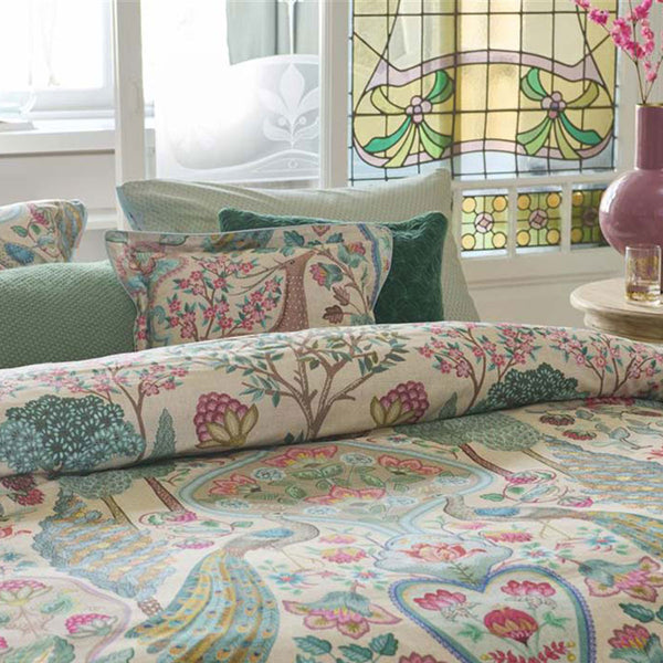 PIP Studio Pavoni Deer Peacock Off White Cotton Quilt Doona Duvet Cover Queen
