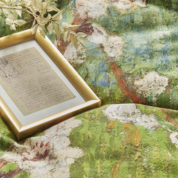 Bedding House Van Gogh Peach Trees Green Cotton Sateen Quilt Cover King