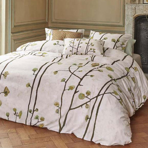 Bedding House Van Gogh Plum Blossoms Sand Cotton Sateen Quilt Cover Queen