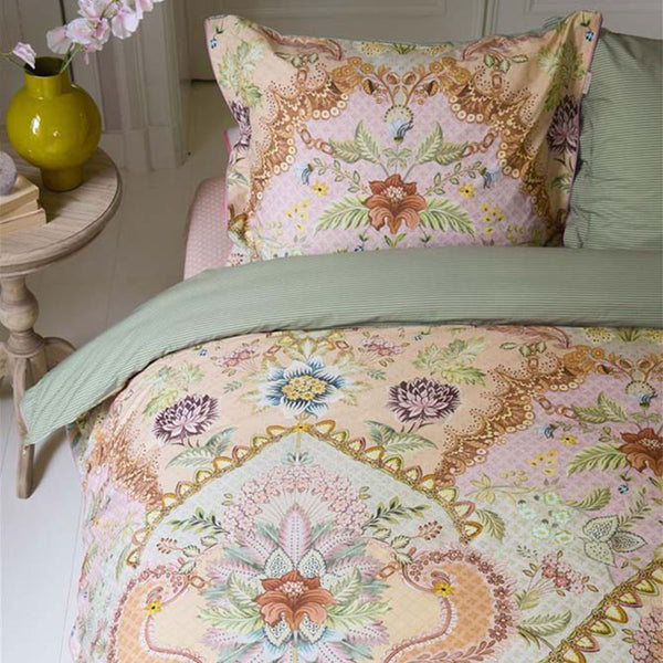 PIP Studio Saluti Grandi Pastel Floral Cotton Quilt Doona Duvet Cover Set King