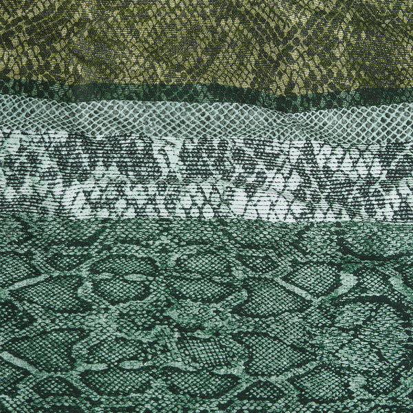 Bedding House Snake Skin Green Cotton Quilt Doona Duvet Cover Set King