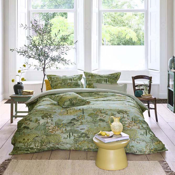 PIP Studio Toscana Tuscan Italy Green Cotton Quilt Doona Duvet Cover Set King